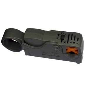 Cable stripper to strip RG6 cable before inserting ends